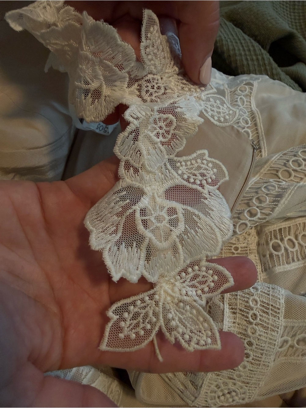 Rue De Seine Off‑Shoulder Lace Bridal Gown in Ivory - Picture 10 of 12